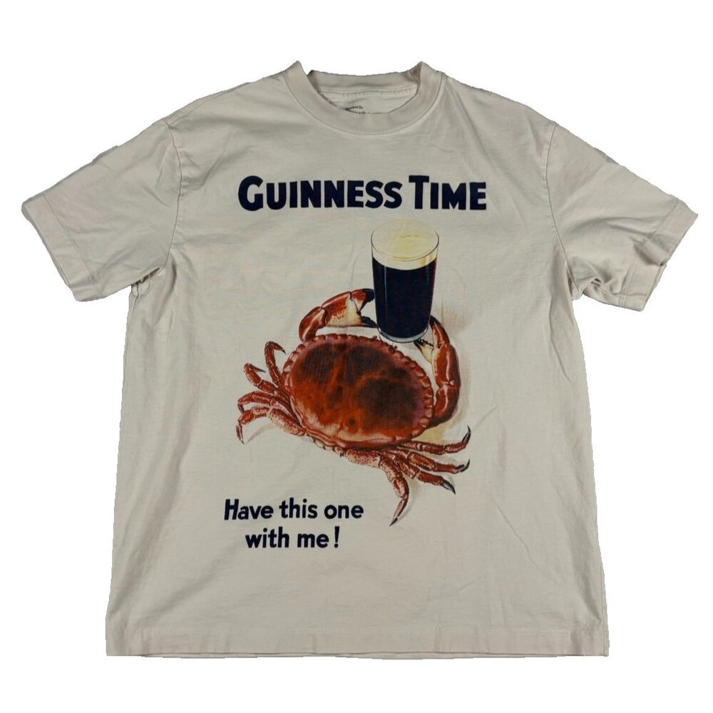 Abercrombie Fitch Guinness Crab Oversized Tee Womens S Graphic Beer Shirt
